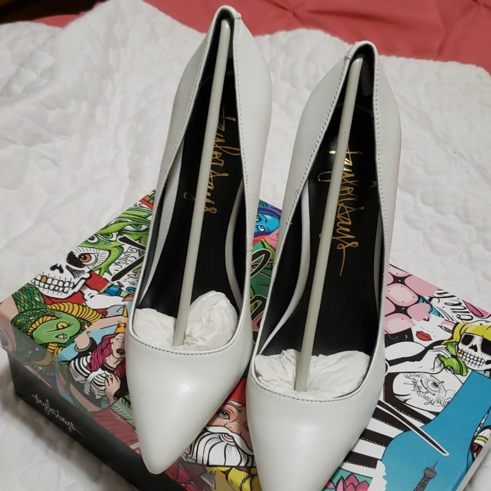 White stilettos